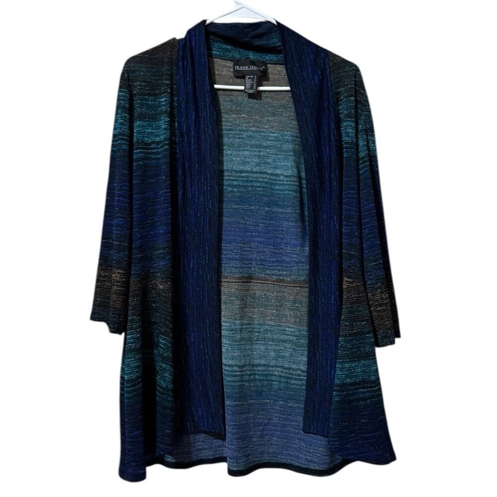 FRANK LYMAN Women Size 6 Open Front Lightweight Cardigan Sweater Luxury Designer